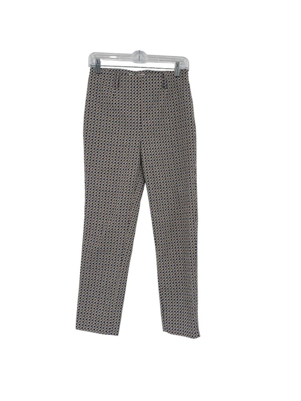 The Fold London Women’s Size 4 Multicolored Geo Print Stretch Slim Leg Trouser